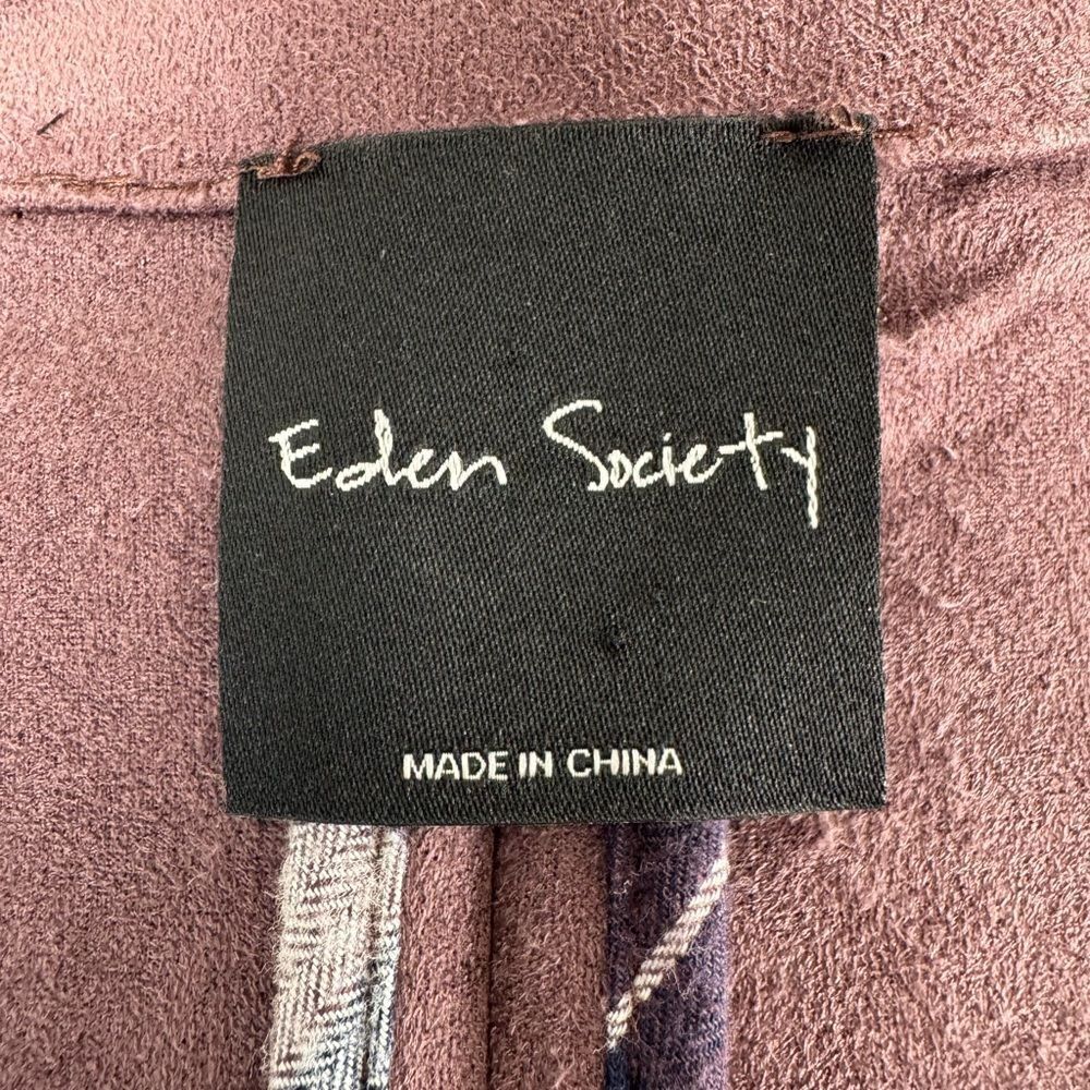 Eden society mauve soft Moto Jacket with Asymmetrical Zipper women’s large - Picture 2 of 15